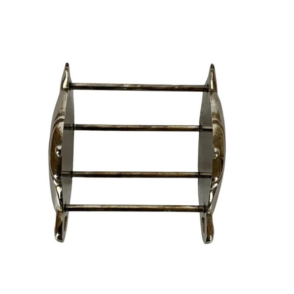 Chrome Metal Teapot Holder Caddy For Tea Bags or Sweetener Packets - Picture 5 of 6